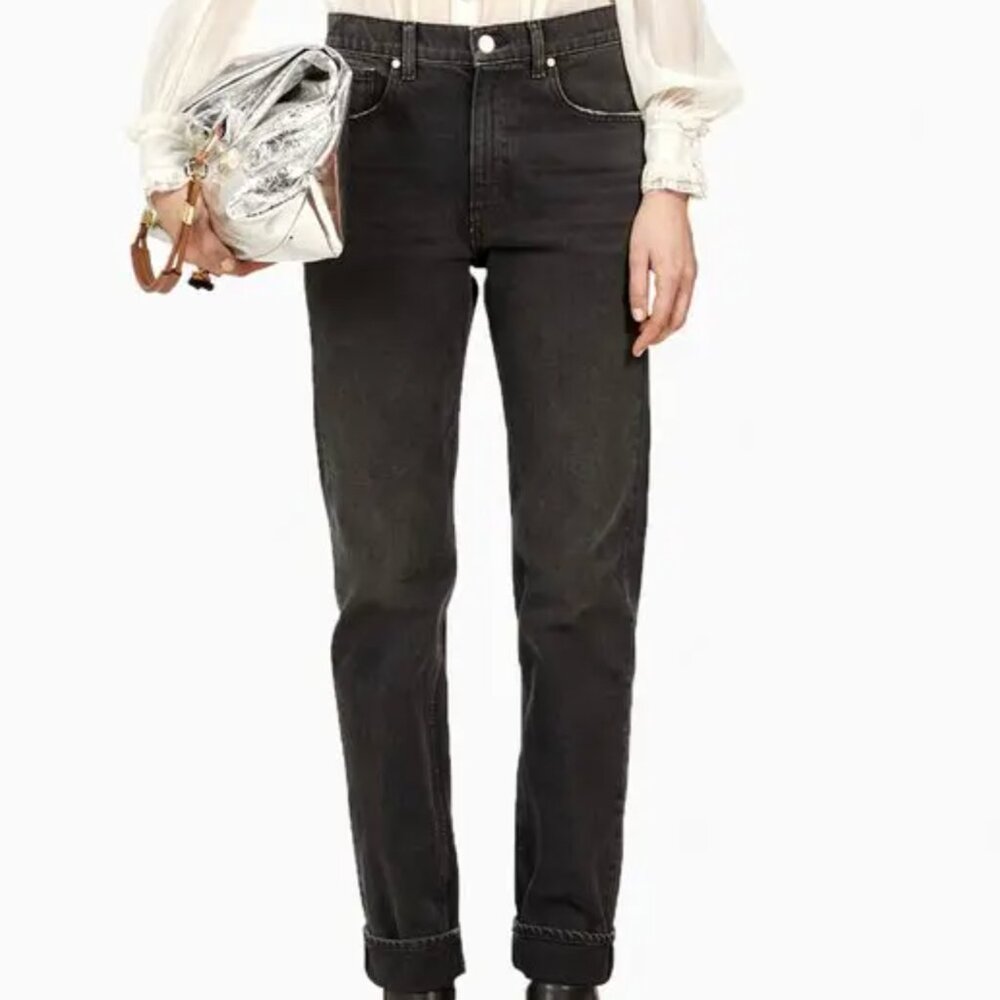 Ulla Johnson Daphne Jean in faded black, NWOT